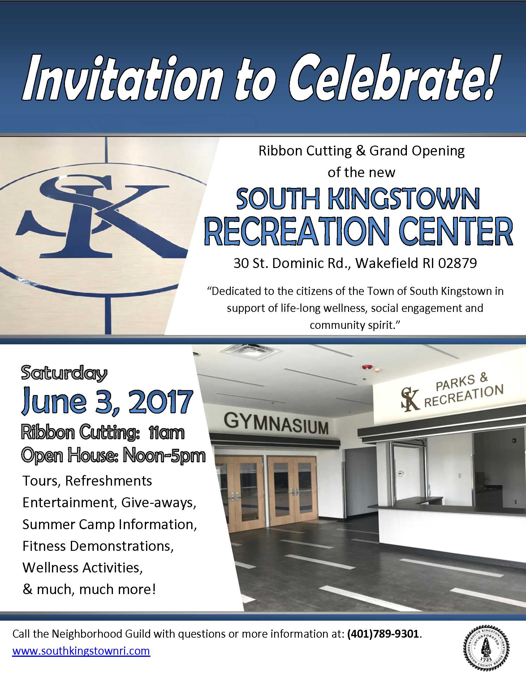 Recreation Center Opening Invitation