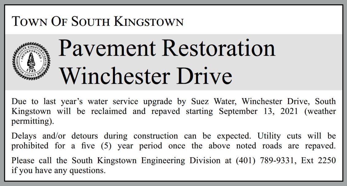Winchester-Pavement Repair
