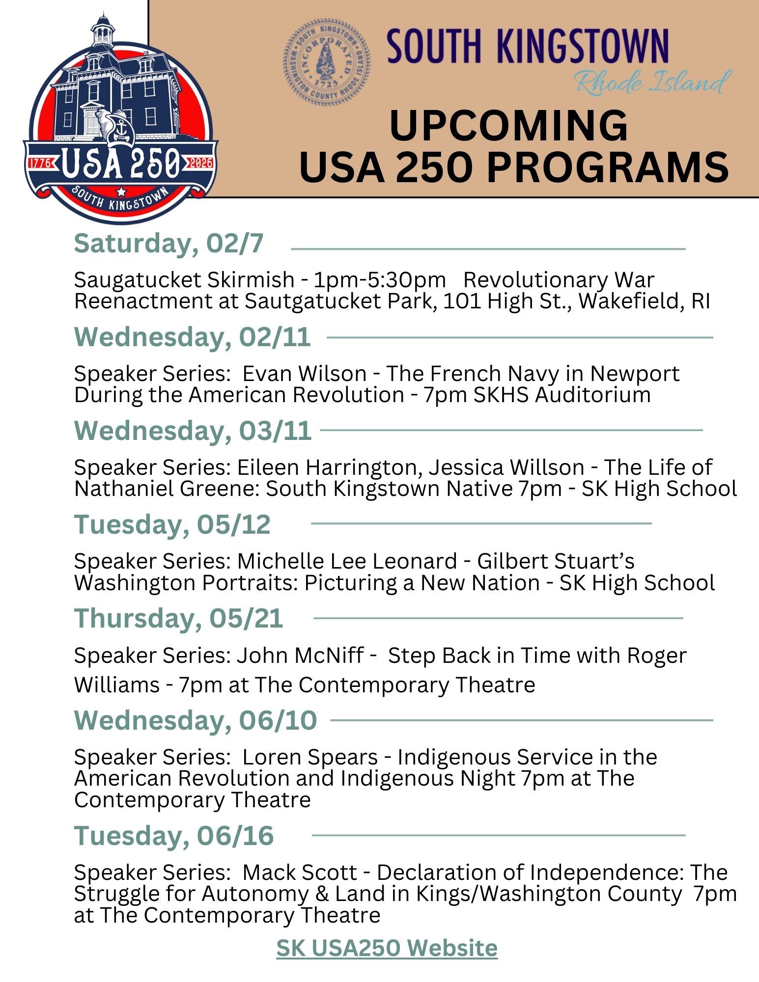 listing of SK 250 events p1