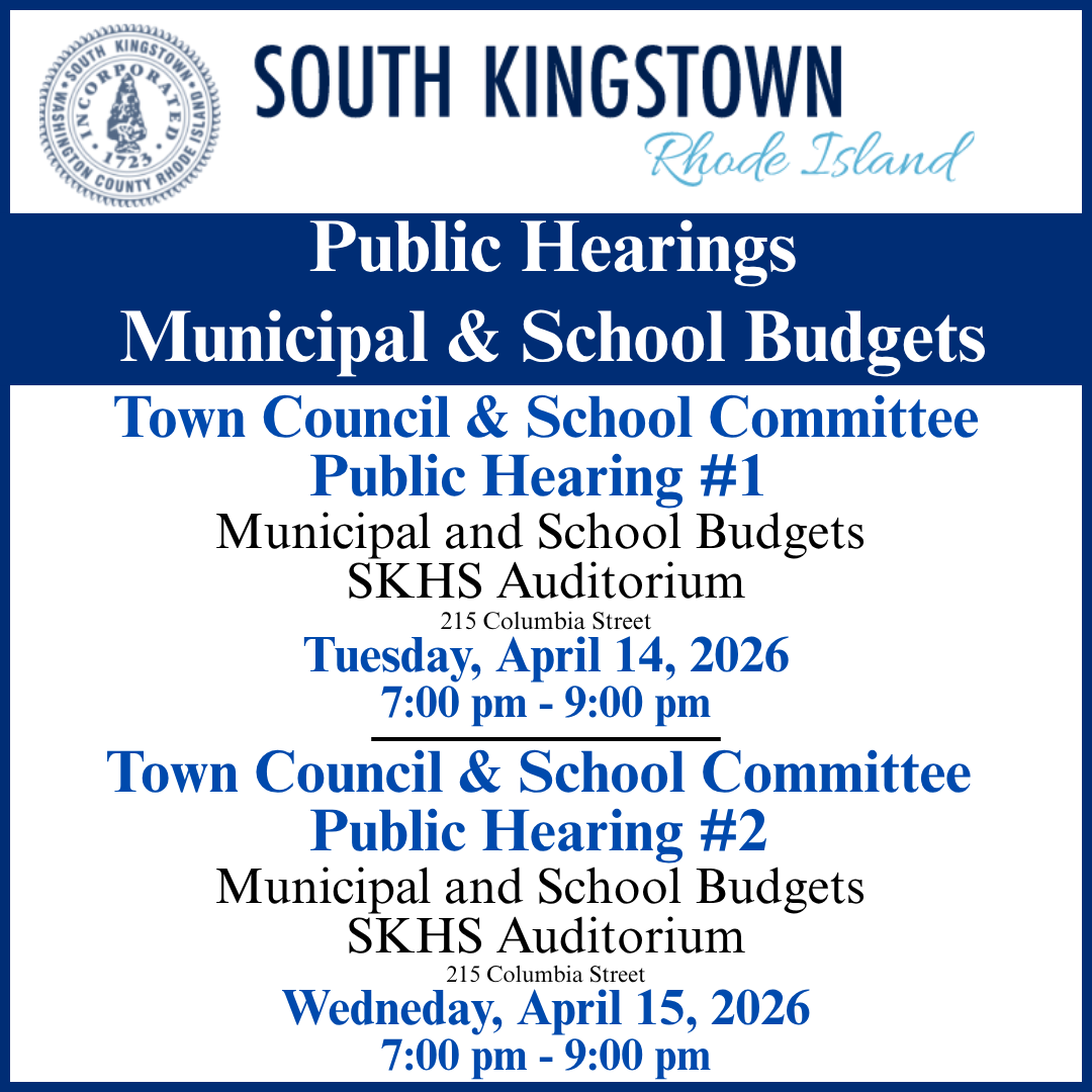 Budget Hearings April 14th & April 15th